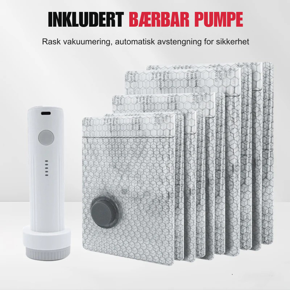 VacuPack™ | Pakk smartere og få plass til mye mer