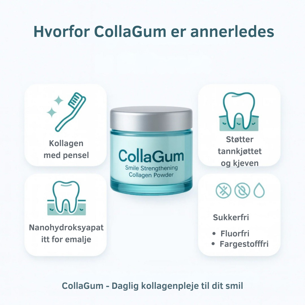 CollaGum™ | Styrk tannkjøttet ditt innenfra og bevar ditt naturlige smil