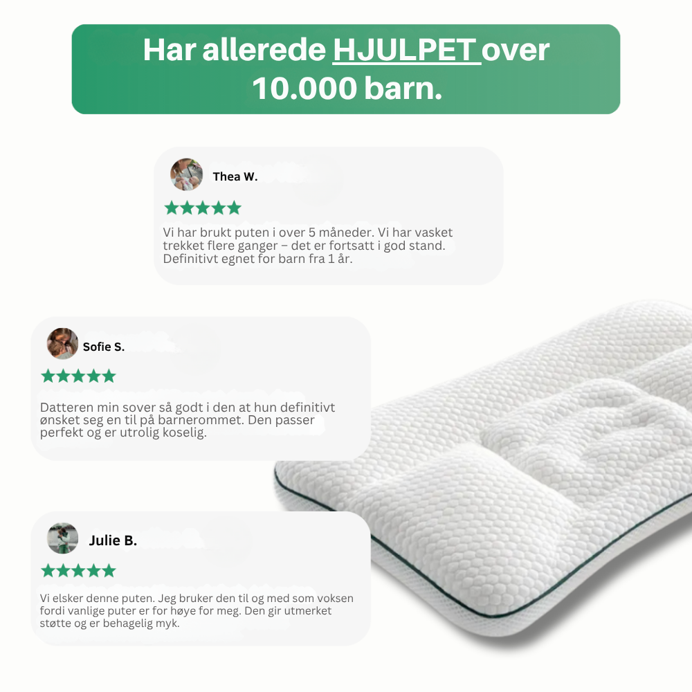 ErgoPillow™ Junior | Når barnet ditt sover bedre, sover du også