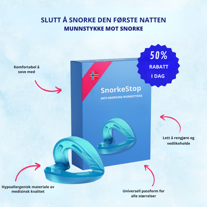 SnorkeStop™ | Få ro i soverommet og våkn opp frisk og uthvilt