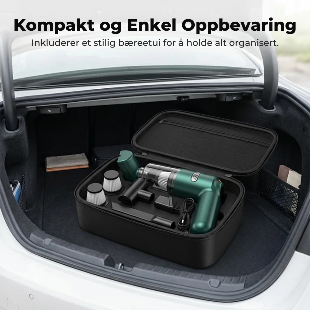AutoVac™ Pro | Kompakt bilstøvsuger for rask rengjøring overalt