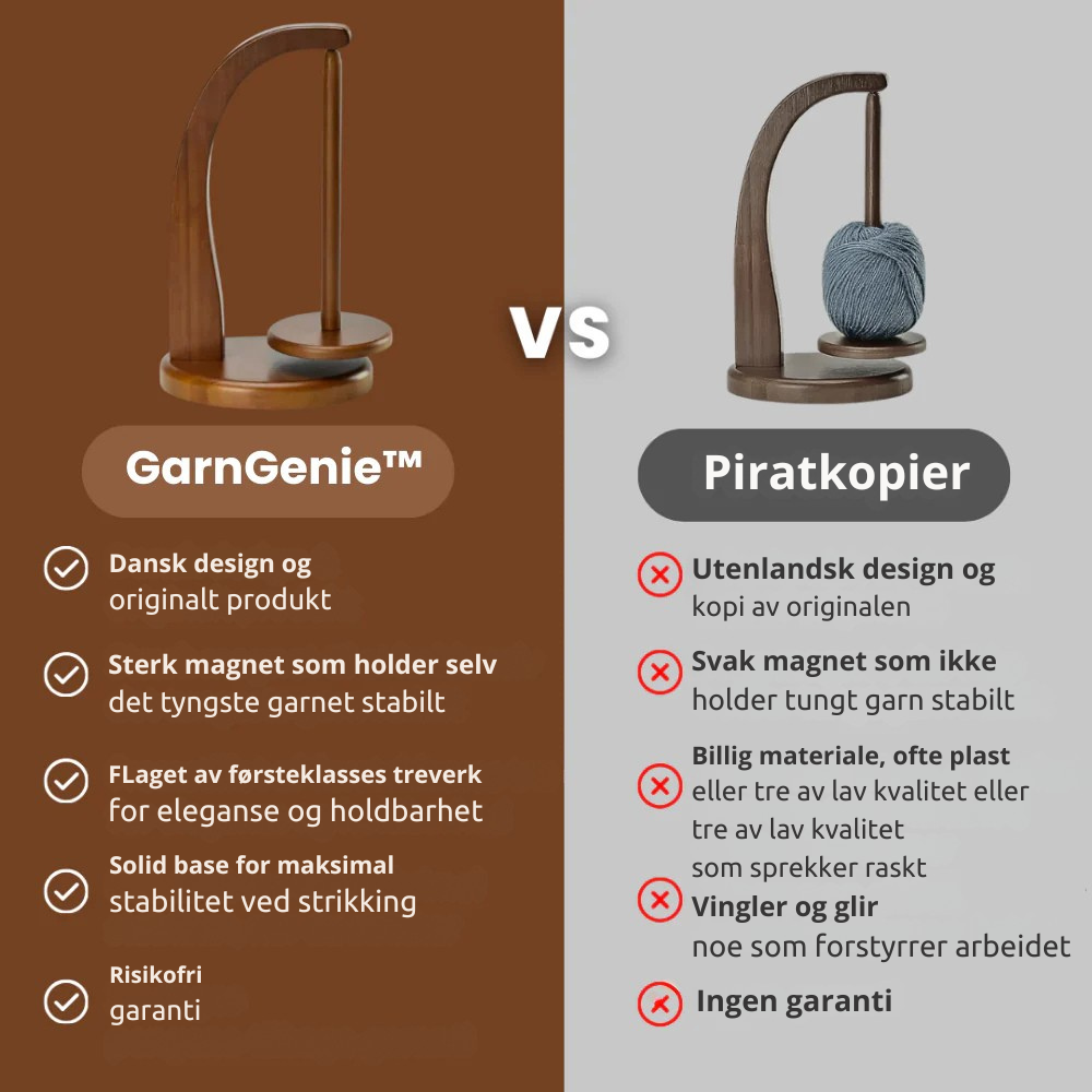 GarnGenie™ | Slip for filtret garn og frustrerende rot