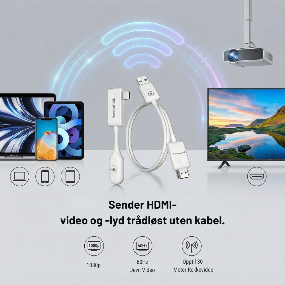 ScreenLink™ | Gjør enhver skjerm trådløs på sekunder