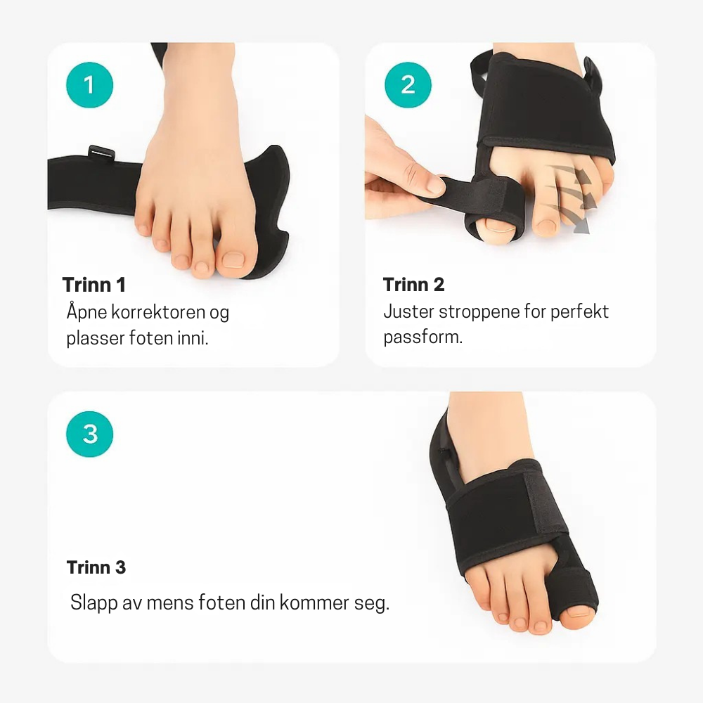 ToeAlign™ | Gjenopprett fotens naturlige balanse uten inngrep