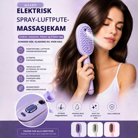SilkBrush™ | Få glattere, mindre krusete hår – uten å dra, slite eller kjempe med børsten
