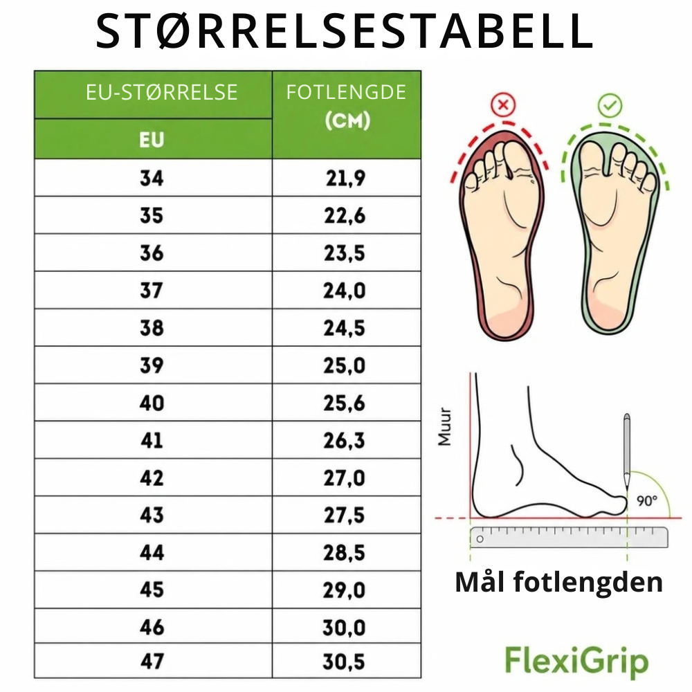 FlexiGrip™ | Naturlig bevegelse med mer plass til føttene