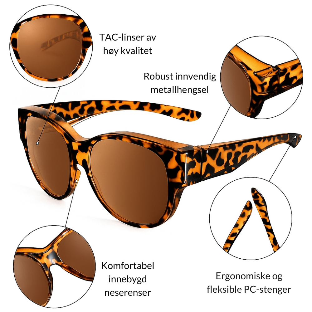Shaydz™ | Solbriller med UV400-beskyttelse, egnet for briller