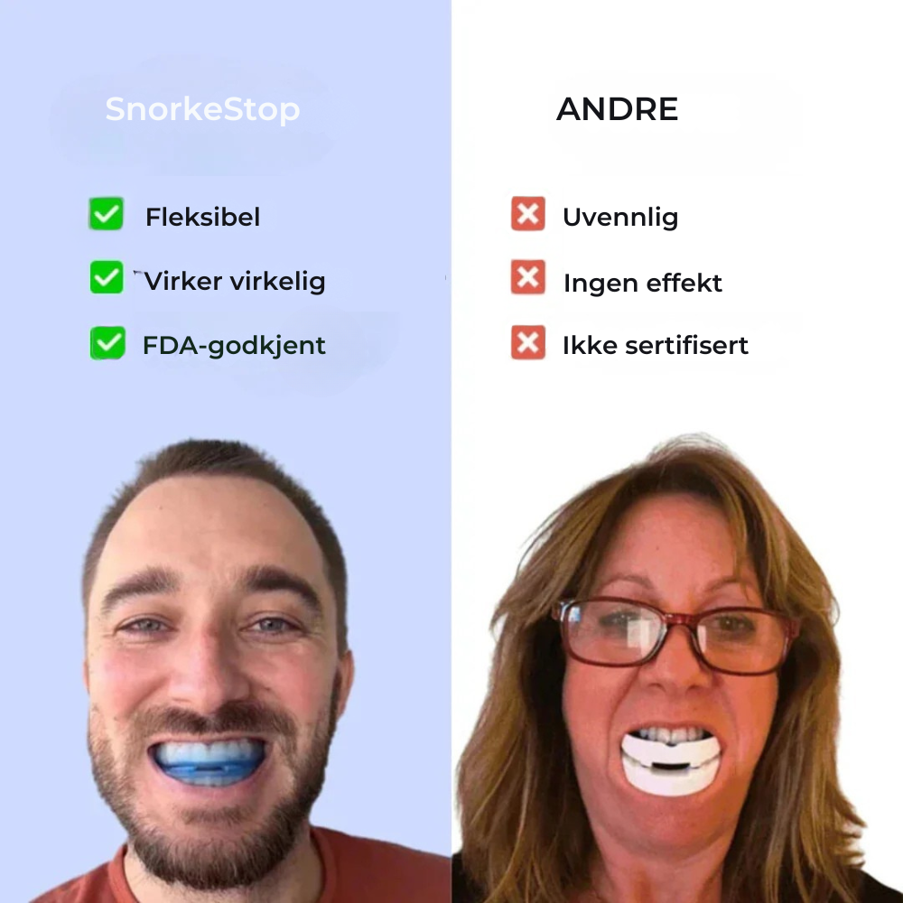 SnorkeStop™ | Få ro i soverommet og våkn opp frisk og uthvilt