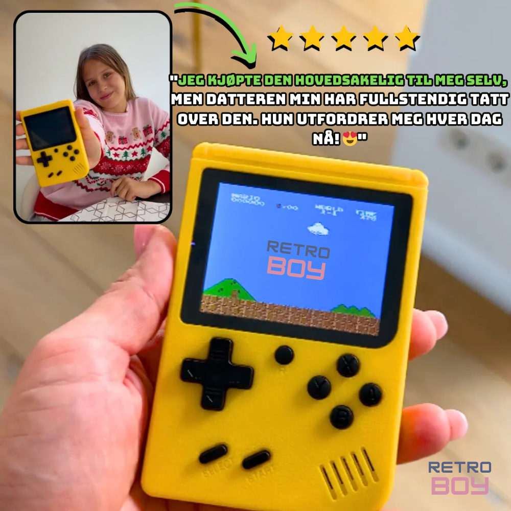 RetroBoy™ | Gjenopplev de legendariske spillene fra barndommen din