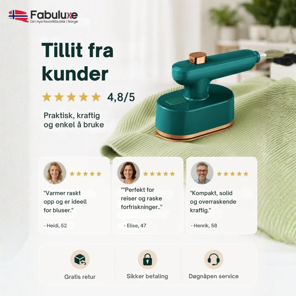 IronGo™ | Kompakt dampstrykejern for raske krøllfrie touch-ups
