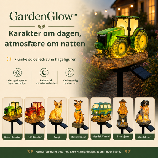 GardenGlow™ | Den lille traktoren som lyser opp hagen