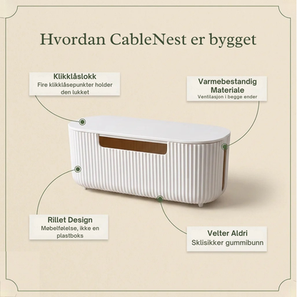 CableNest™ | Skjul ledningskaos uten å ofre stilen
