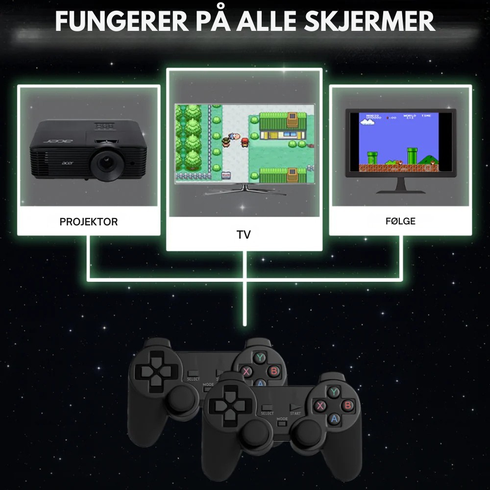 GameWave™ G11 Pro | Konsoll med over 100 000 retrospill for hele familien