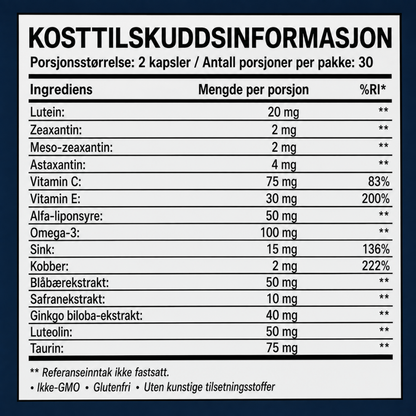 EyeVita™ | Daglig næringsstøtte for klart og komfortabelt syn