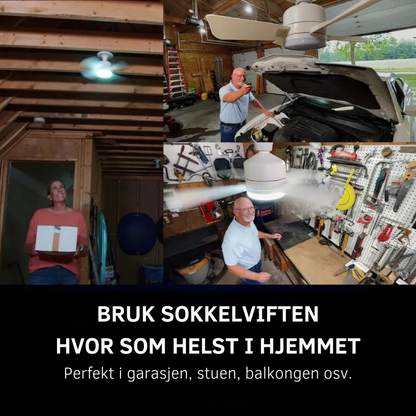 GlowFan™ Pro | Skru den i. Trykk på knappen. Sov kjøligere.