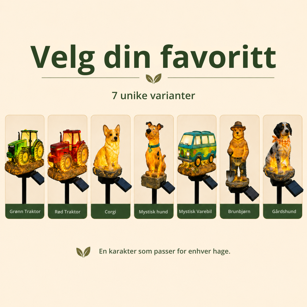 GardenGlow™ | Den lille traktoren som lyser opp hagen