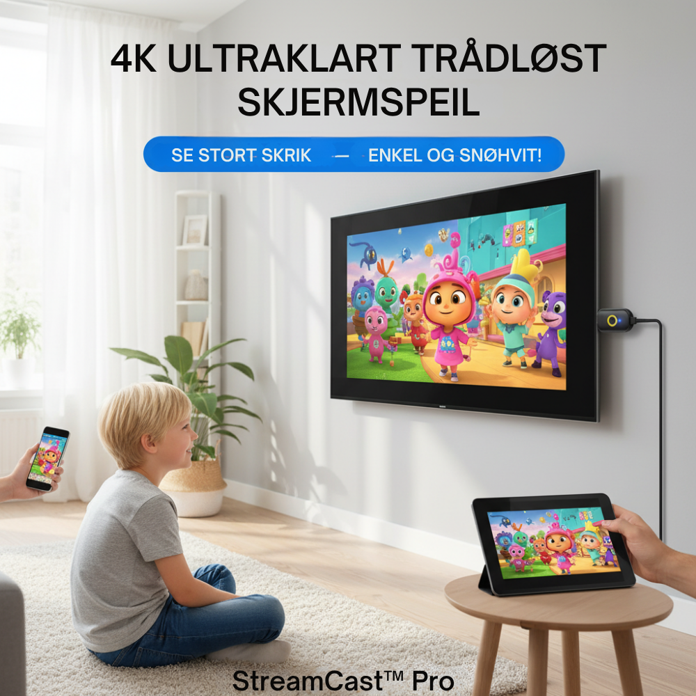 StreamCast™ Pro | Større skjermopplevelser uten Wi-Fi eller bryderi