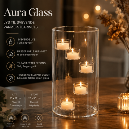 AuraGlass™ | Skap en elegant stemning med svevende levende lys