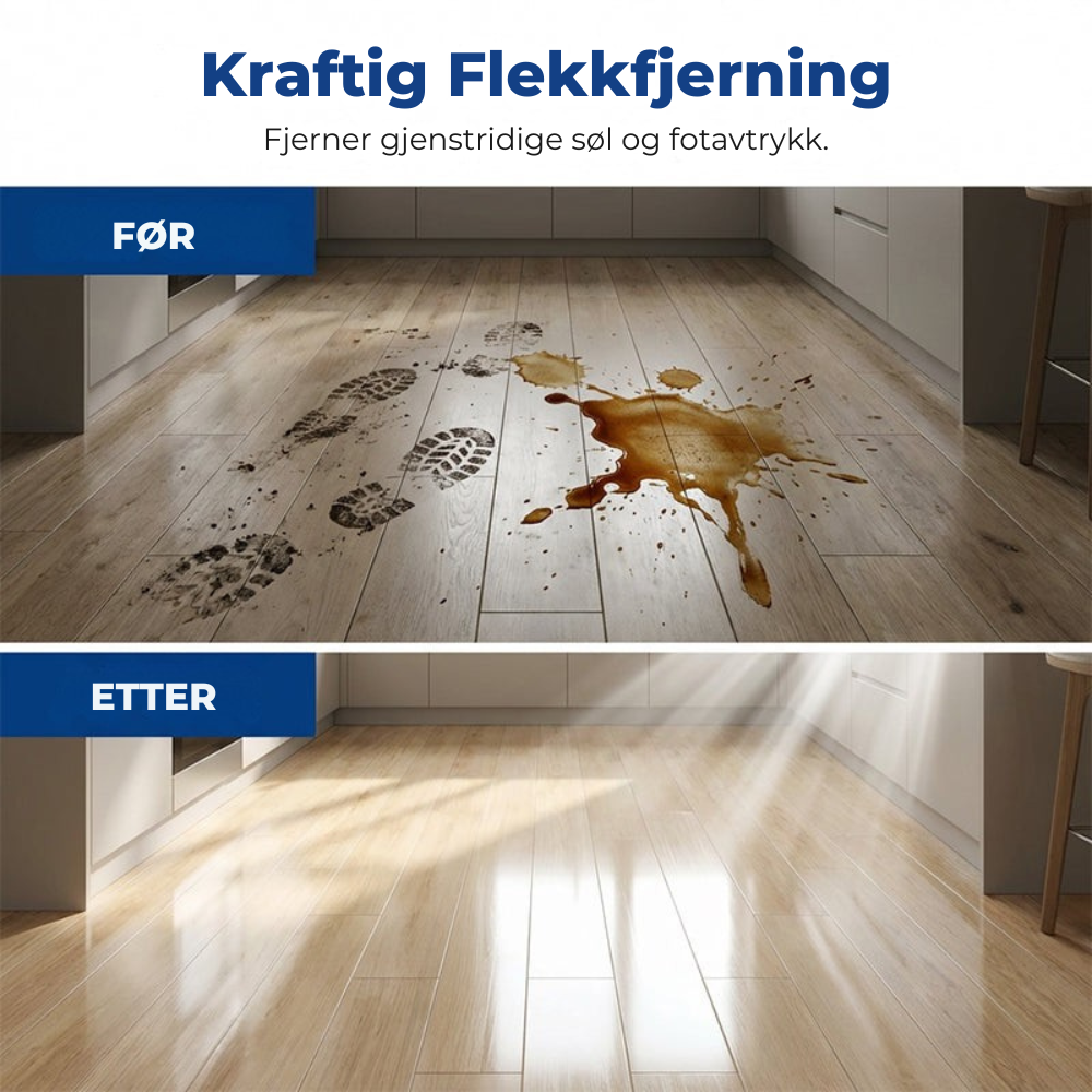 CleanSheets™ | Gulvvask uten dosering, store flasker eller rot