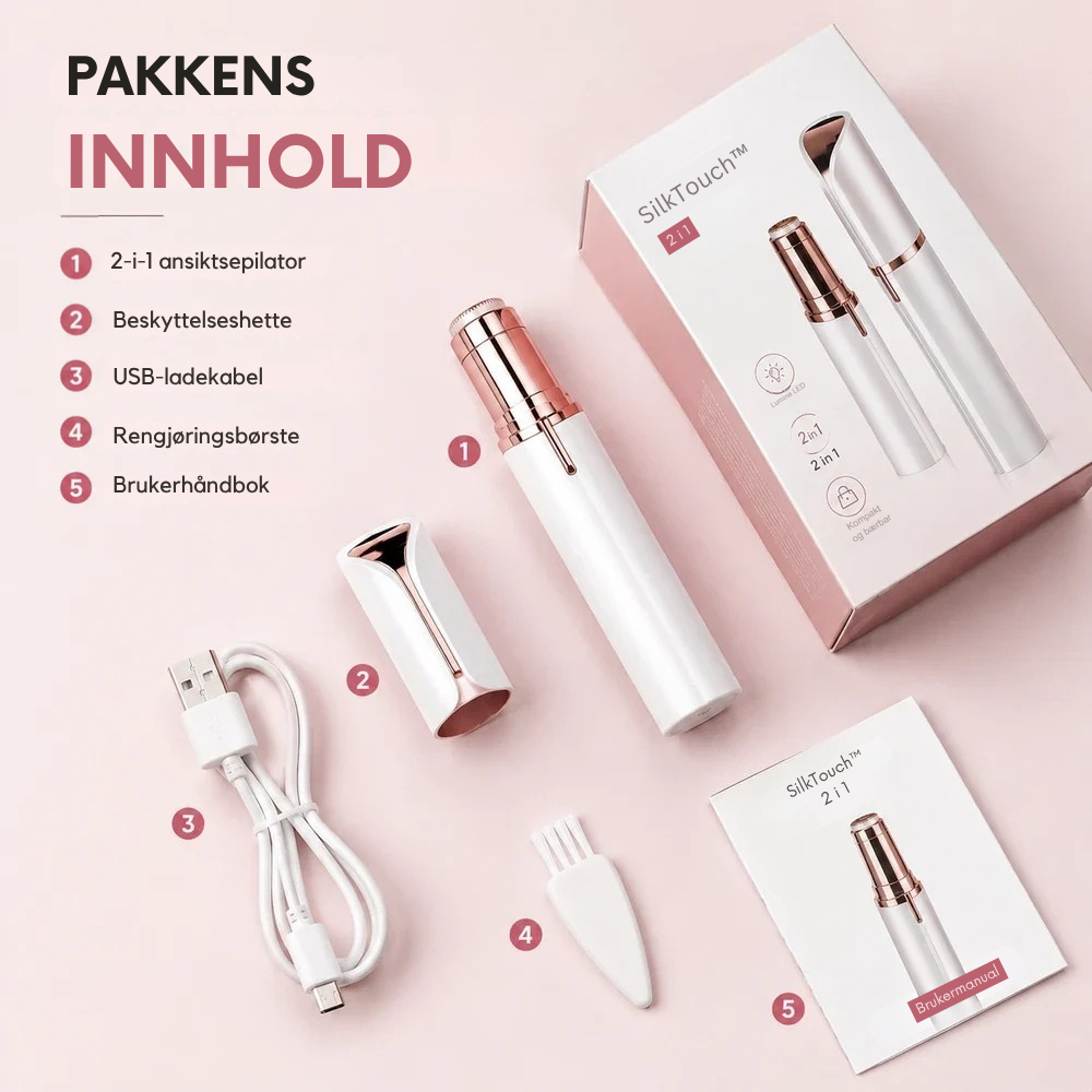 SilkTouch™ | Diskret skjønnhetsverktøy for glatt, velpleid hud raskt