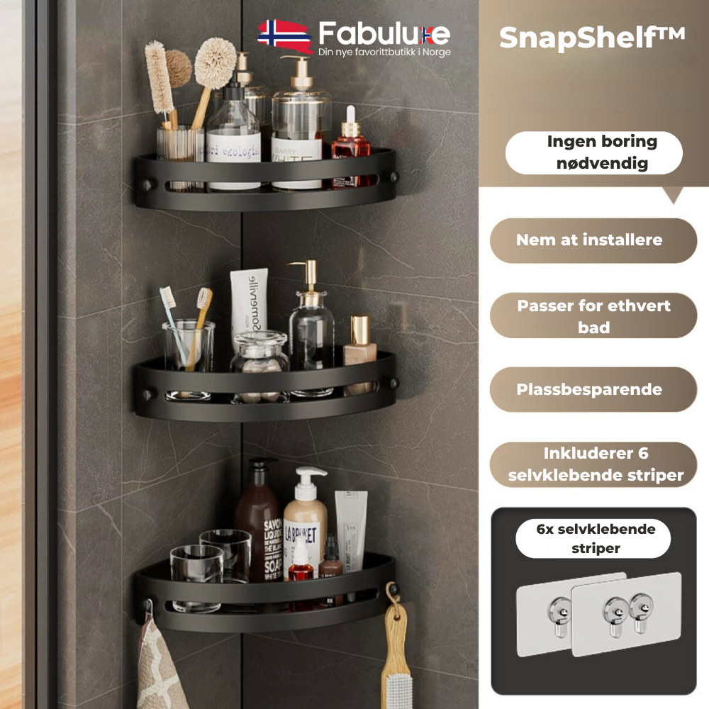 SnapShelf™ | Få orden på badet på få sekunder