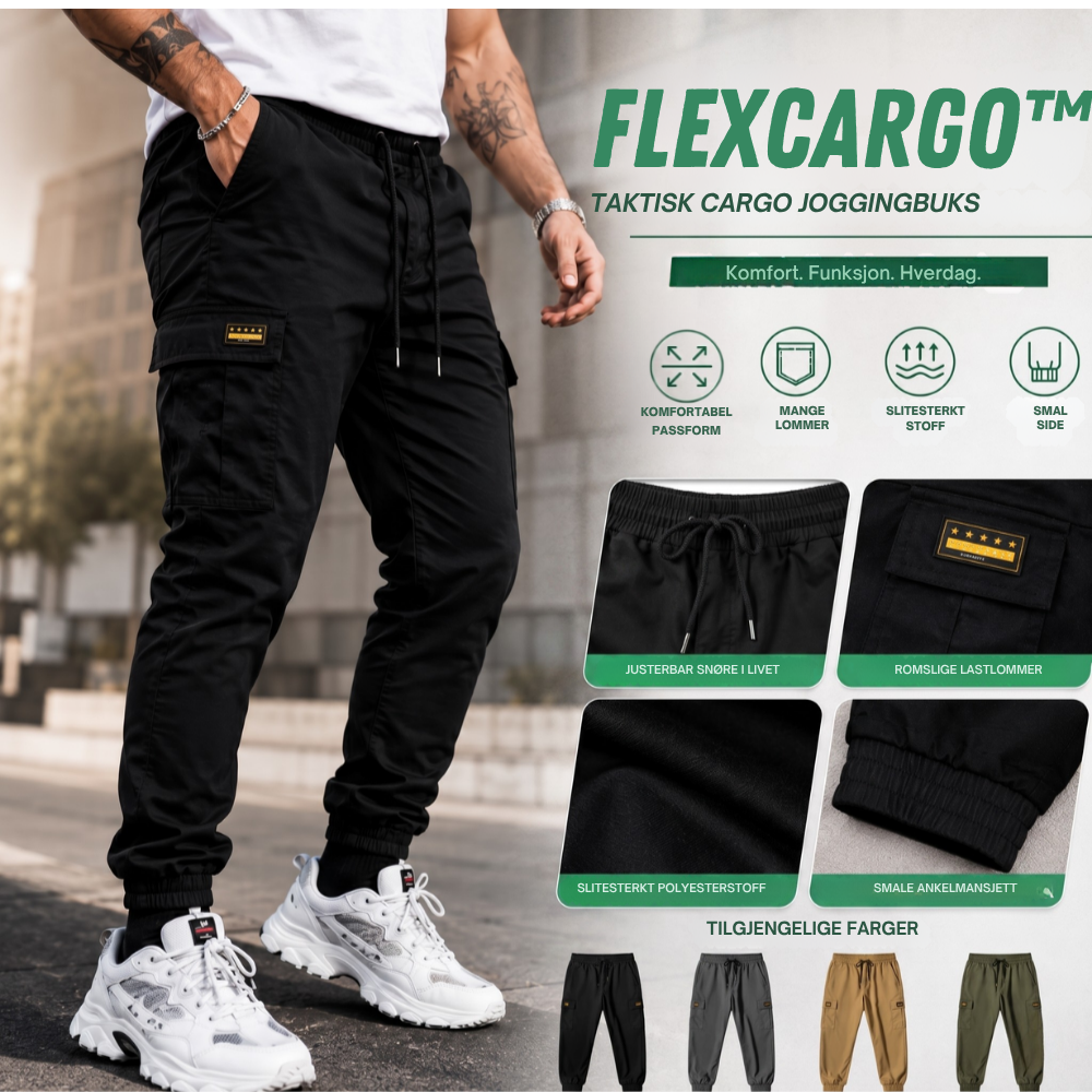 FlexCargo™  | Bukser som føles som joggers, men ser langt skarpere ut