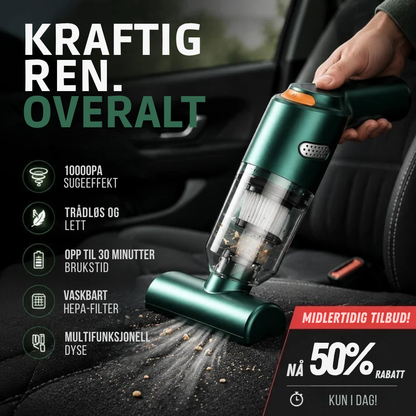 AutoVac™ Pro | Kompakt bilstøvsuger for rask rengjøring overalt