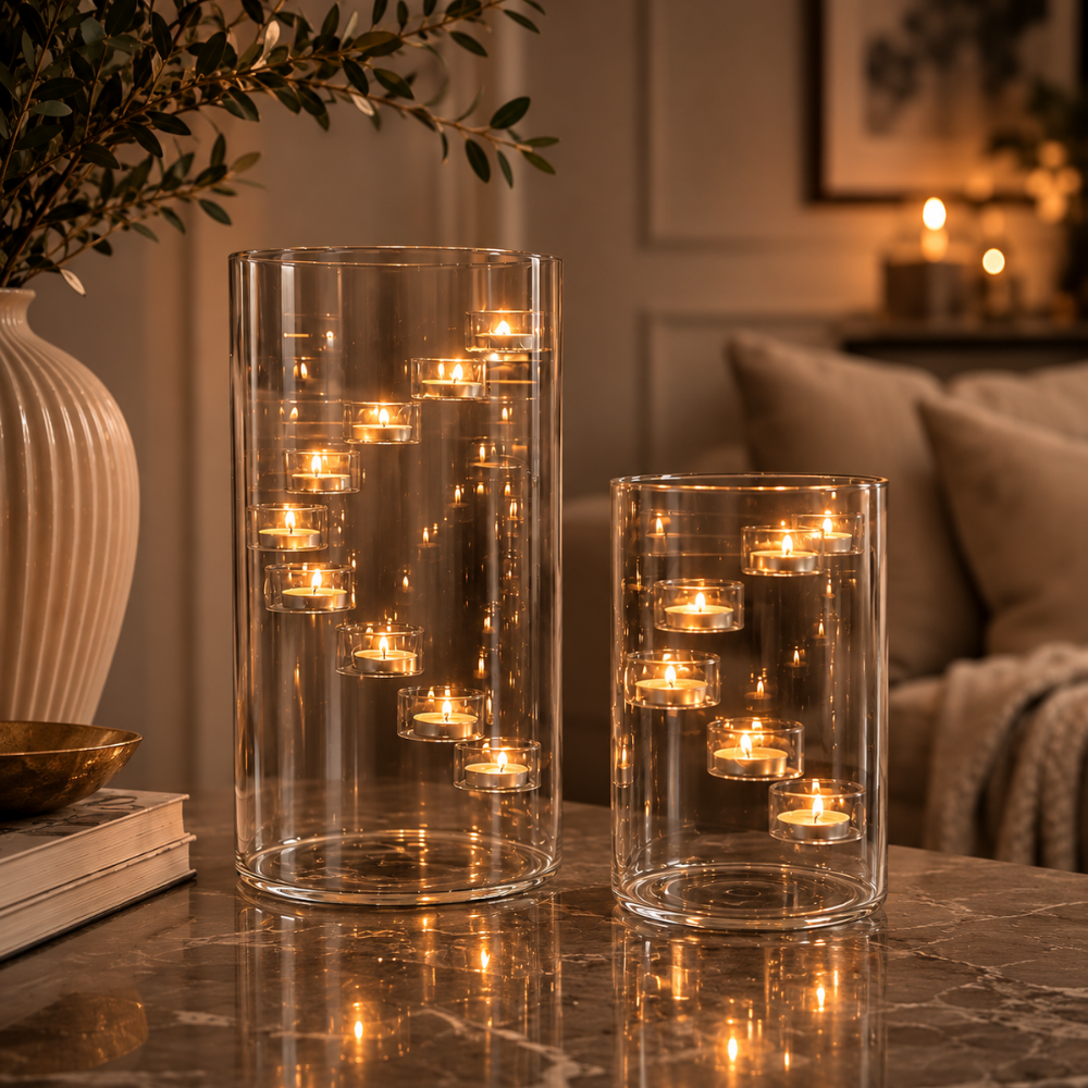 AuraGlass™ | Skap en elegant stemning med svevende levende lys