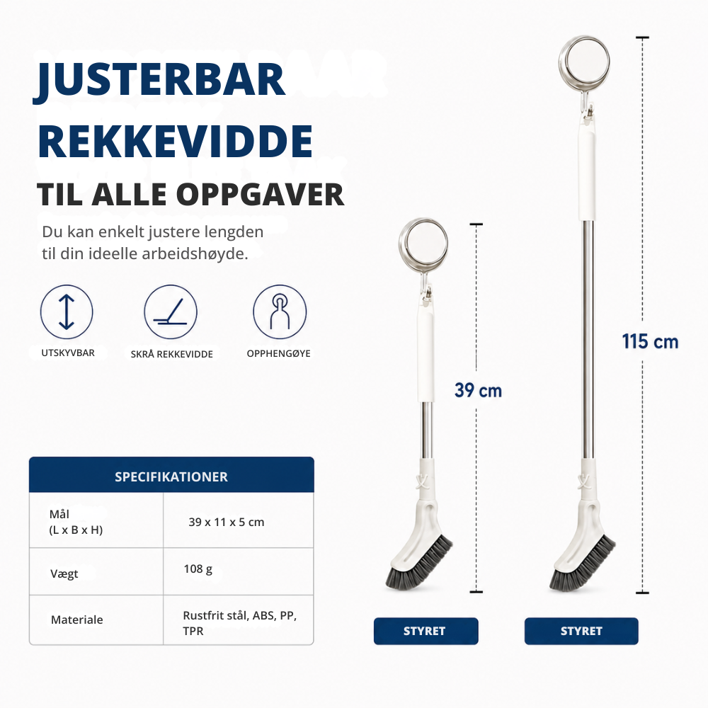 ScrubFlex™ | Rengjør svært tilgjengelige steder uten å bøye deg