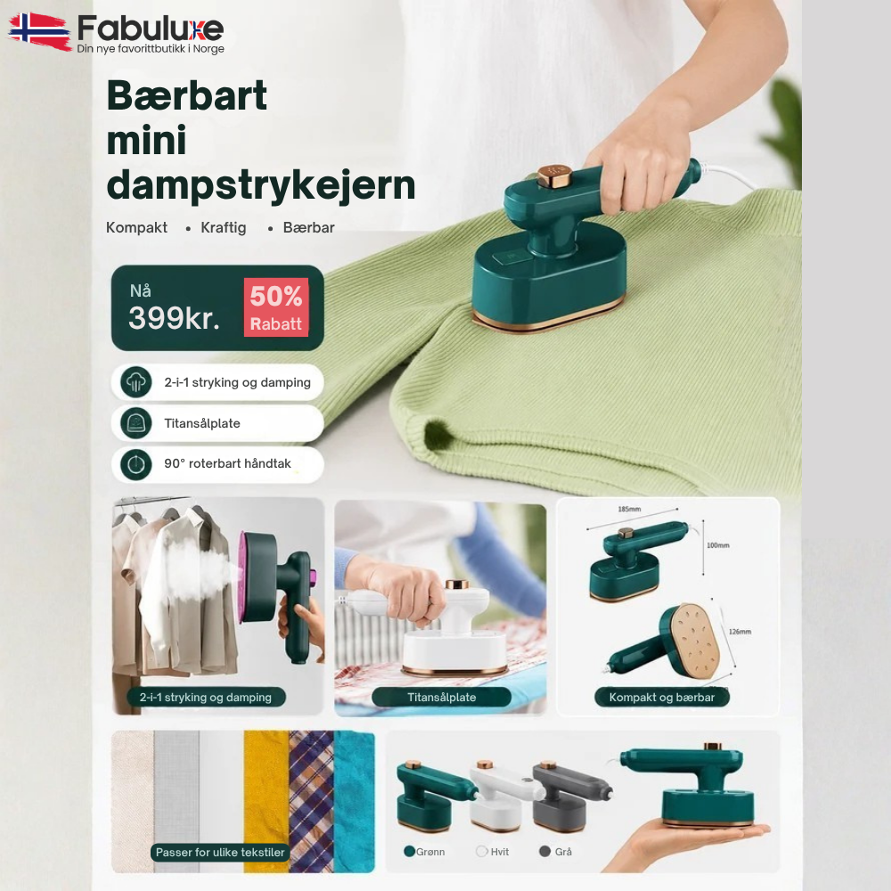 IronGo™ | Kompakt dampstrykejern for raske krøllfrie touch-ups
