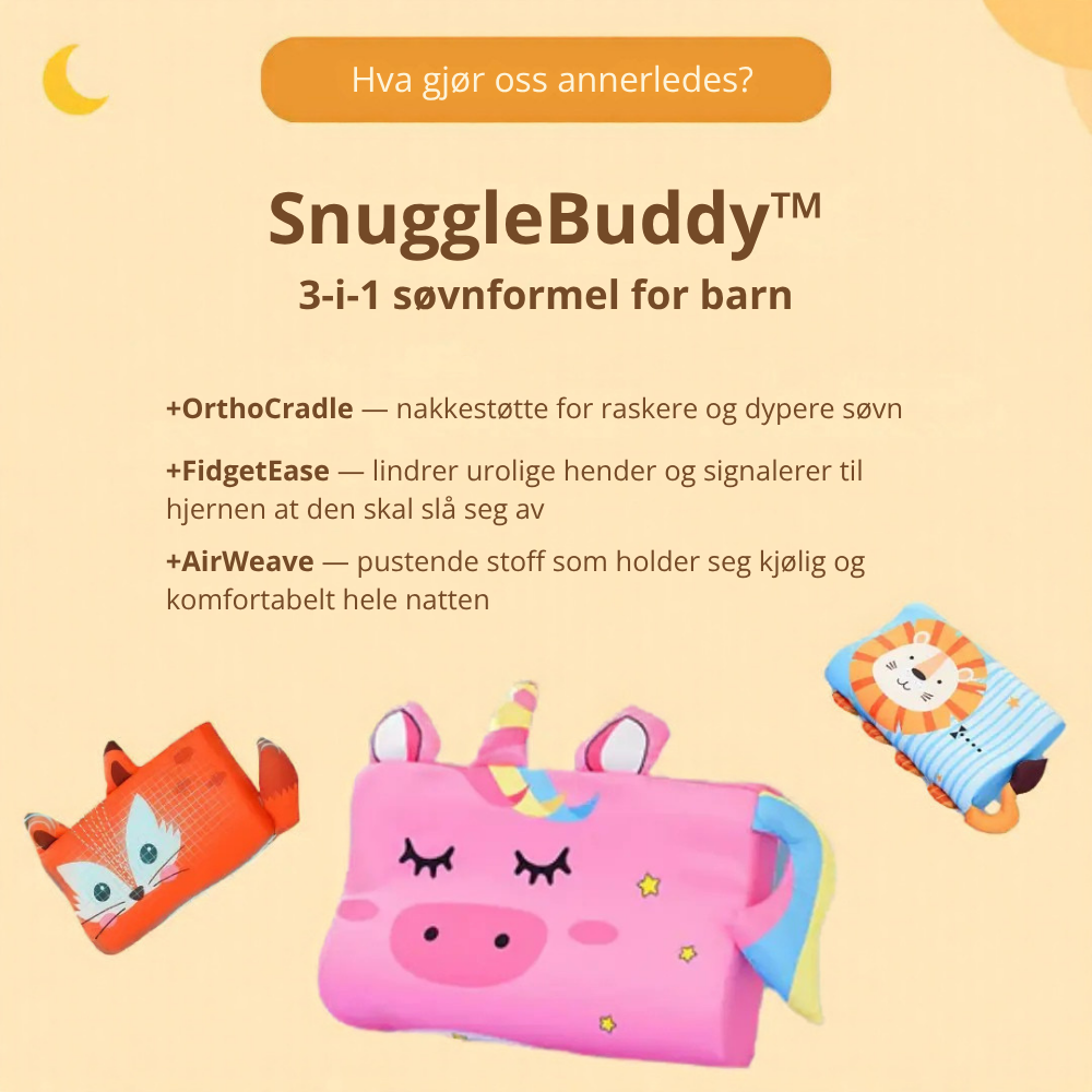 SnuggleBuddy™ | Roligere leggetid og bedre netter for alle