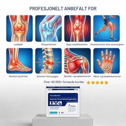 KairoRelief™ | Målrettet urteplaster for lettere bevegelse hele dagen