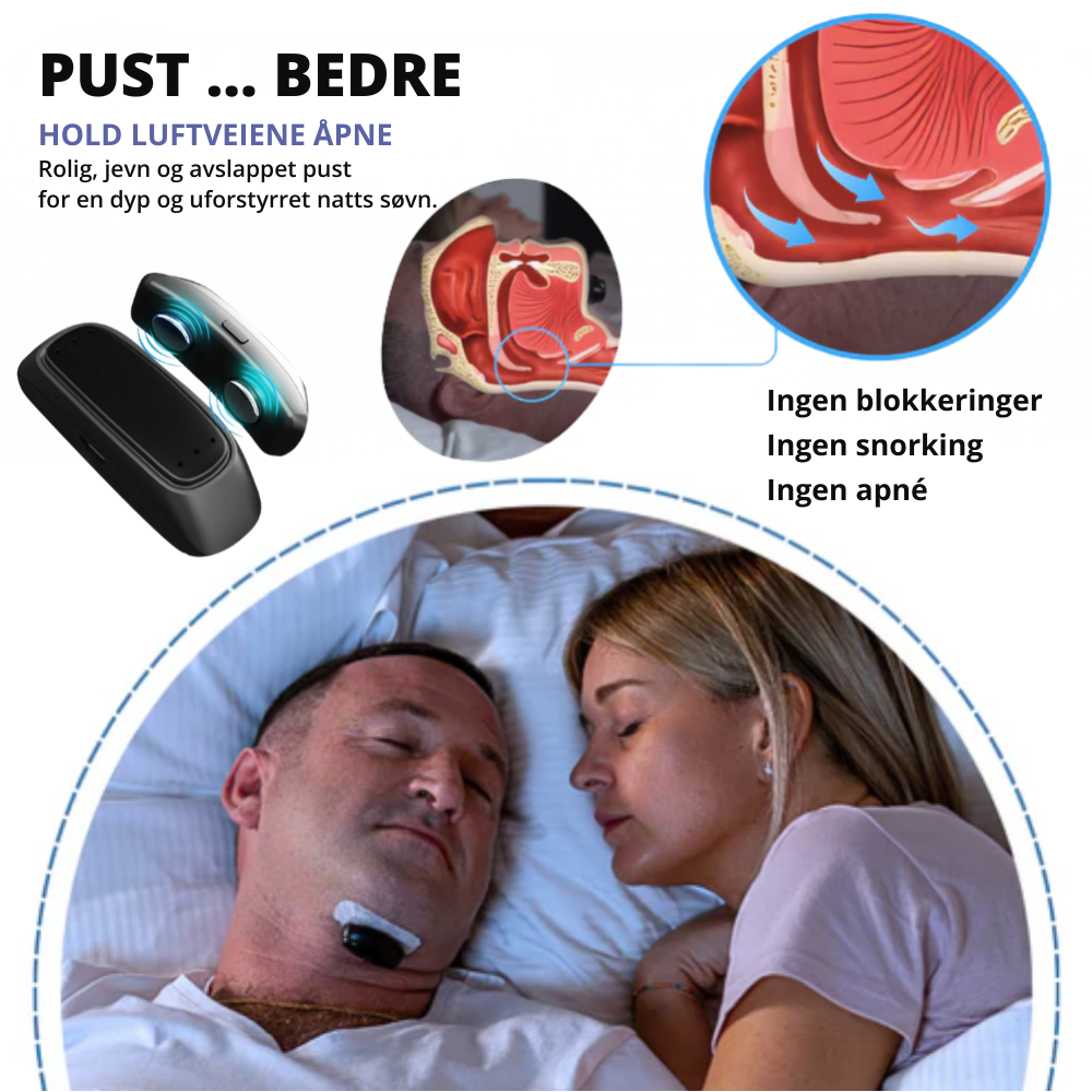 SnoreGone™ | Roligere netter uten styr