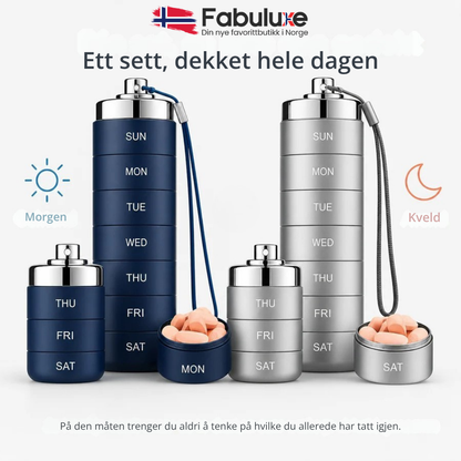 PillMate™ | Elegant ukeorganisering for medisiner og kosttilskudd