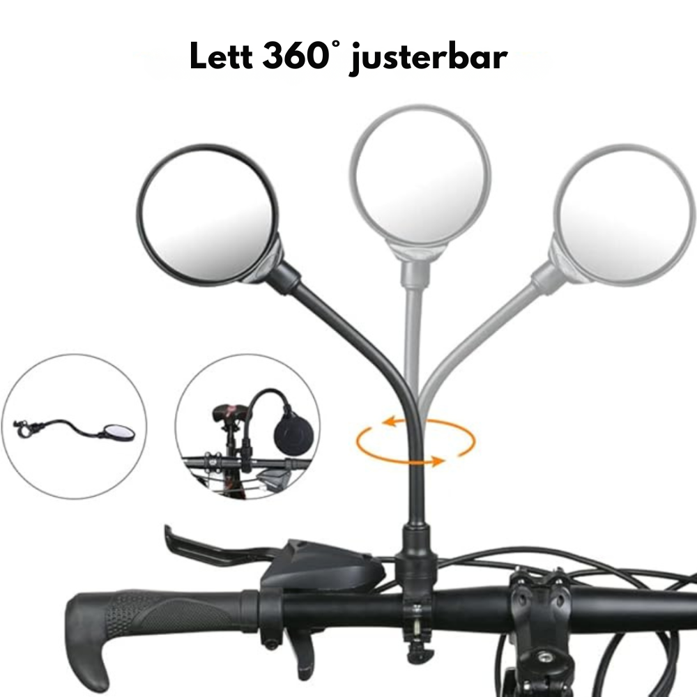 BikeMirror™ | Se hva som skjer bak deg uten å miste fokus fremover
