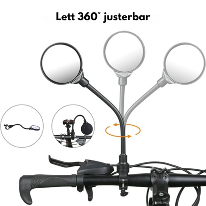 BikeMirror™ | Se hva som skjer bak deg uten å miste fokus fremover