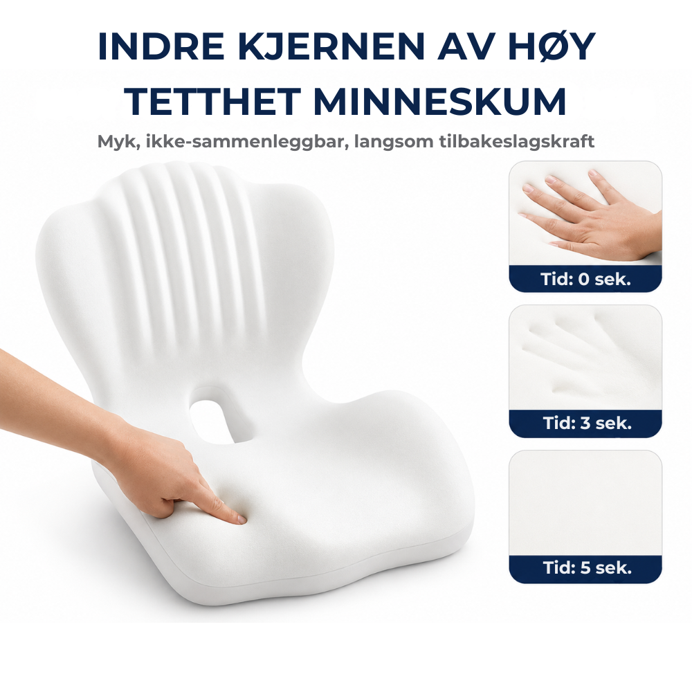 ErgoSit™ | Ergonomisk sittepute for komfort hele dagen