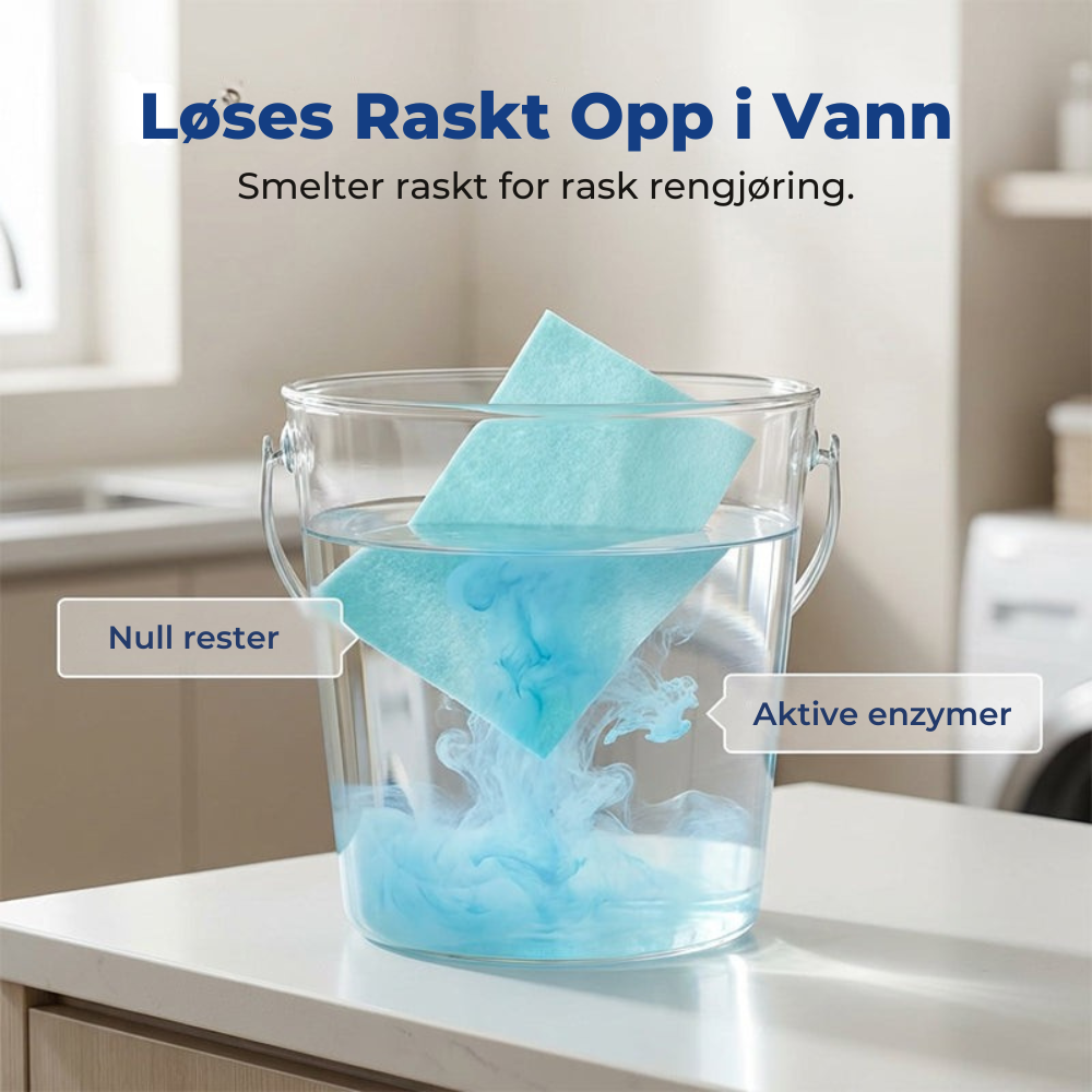 CleanSheets™ | Gulvvask uten dosering, store flasker eller rot