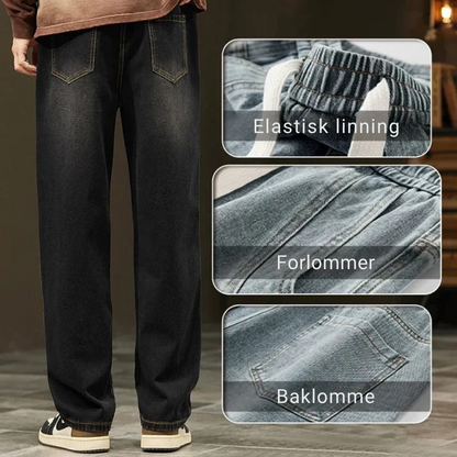 StreetFit™ | Moderne loose fit jeans med lengre silhuett