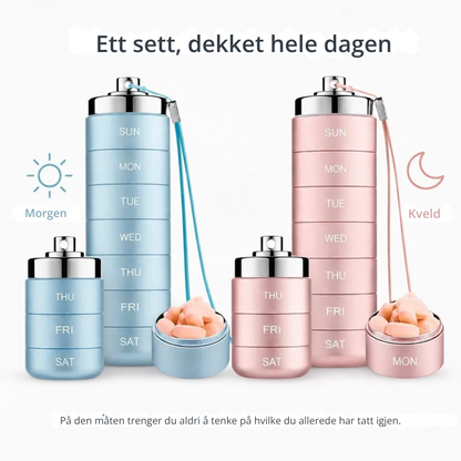 PillMate™ | Elegant ukeorganisering for medisiner og kosttilskudd