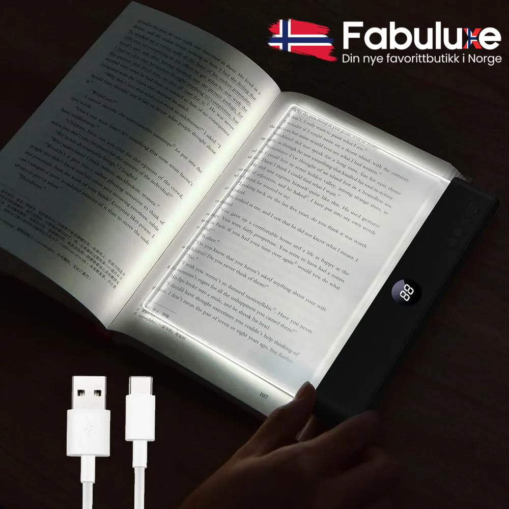 LightBook™ Pro | Rolig leselys direkte på siden om kvelden