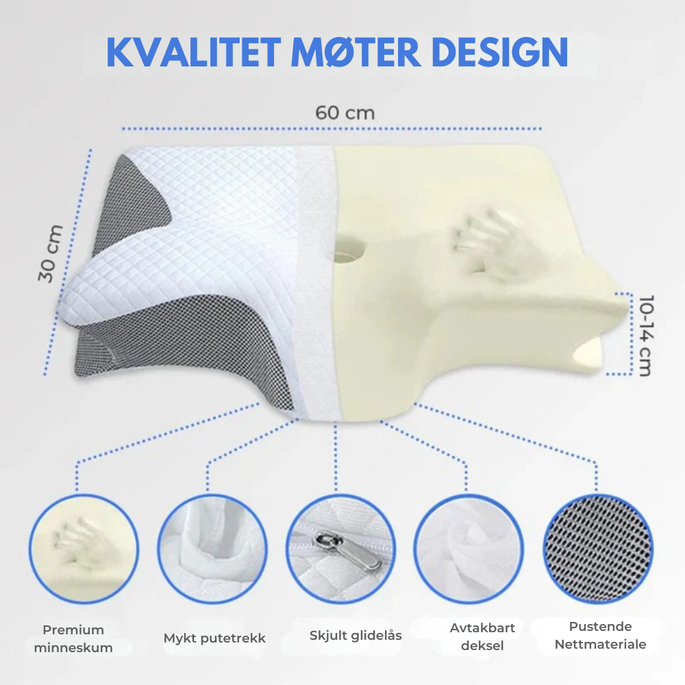 ErgoPillow™ | Gi nakken den støtten den har manglet hver natt