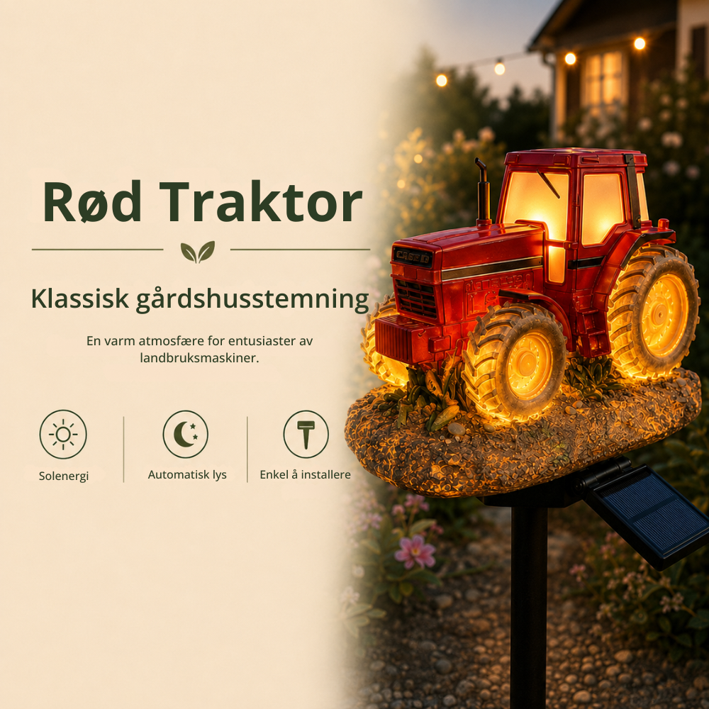 GardenGlow™ | Den lille traktoren som lyser opp hagen