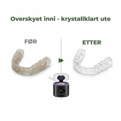 ClariSonic™ | Grundig fem minutters rengjøring til din tannskinne