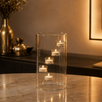 AuraGlass™ | Skap en elegant stemning med svevende levende lys
