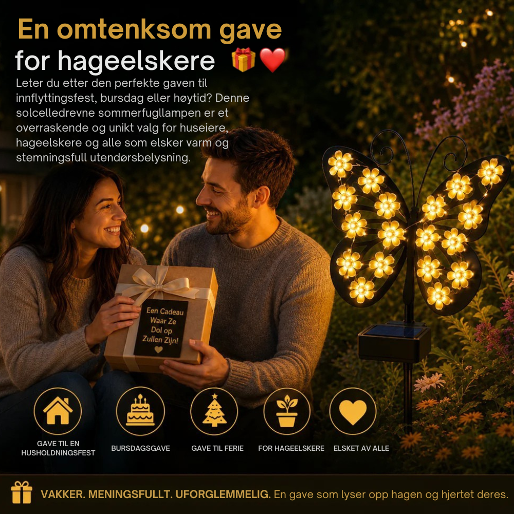 FlutterBloom™ | Gjør hagen levende etter mørkets frembrudd