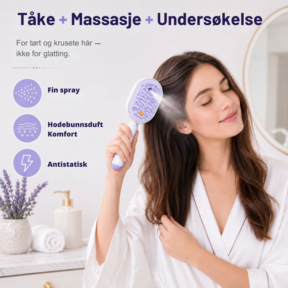 SilkBrush™ | Få glattere, mindre krusete hår – uten å dra, slite eller kjempe med børsten