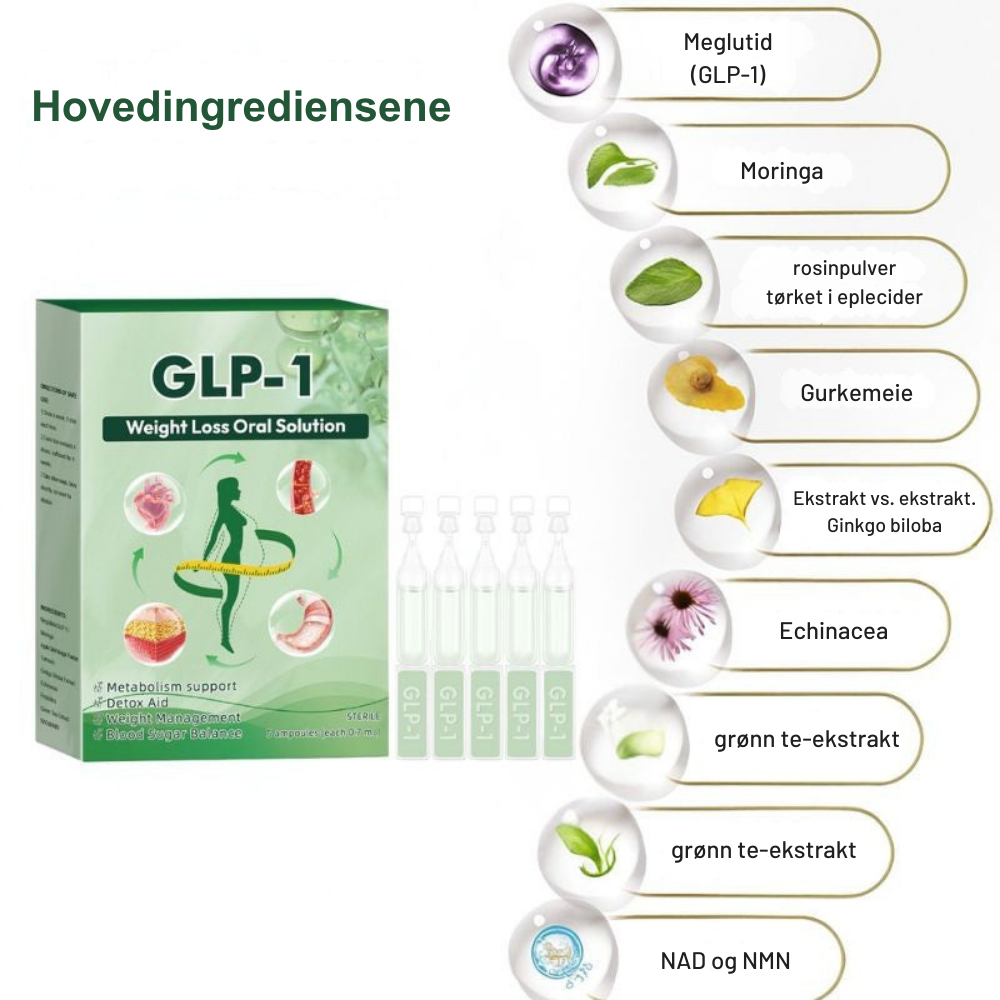 Nureava™ GLP-1 Formula – De naturlige dråpene som hjelper med å dempe appetitten og gjenvinne kontrollen
