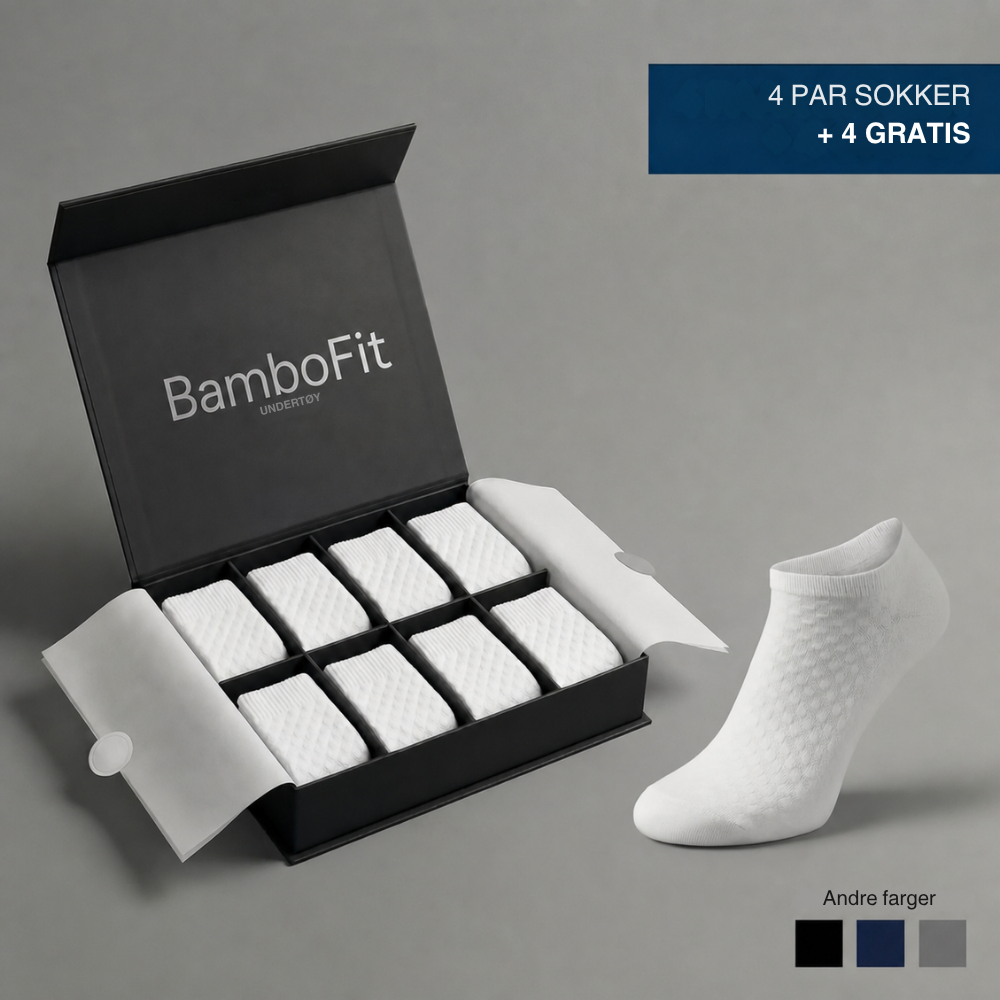 BamboFit™ | Myke bambussokker uten stramme merker rundt ankelen