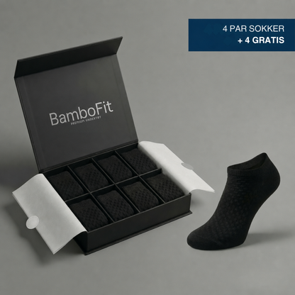BamboFit™ | Myke bambussokker uten stramme merker rundt ankelen